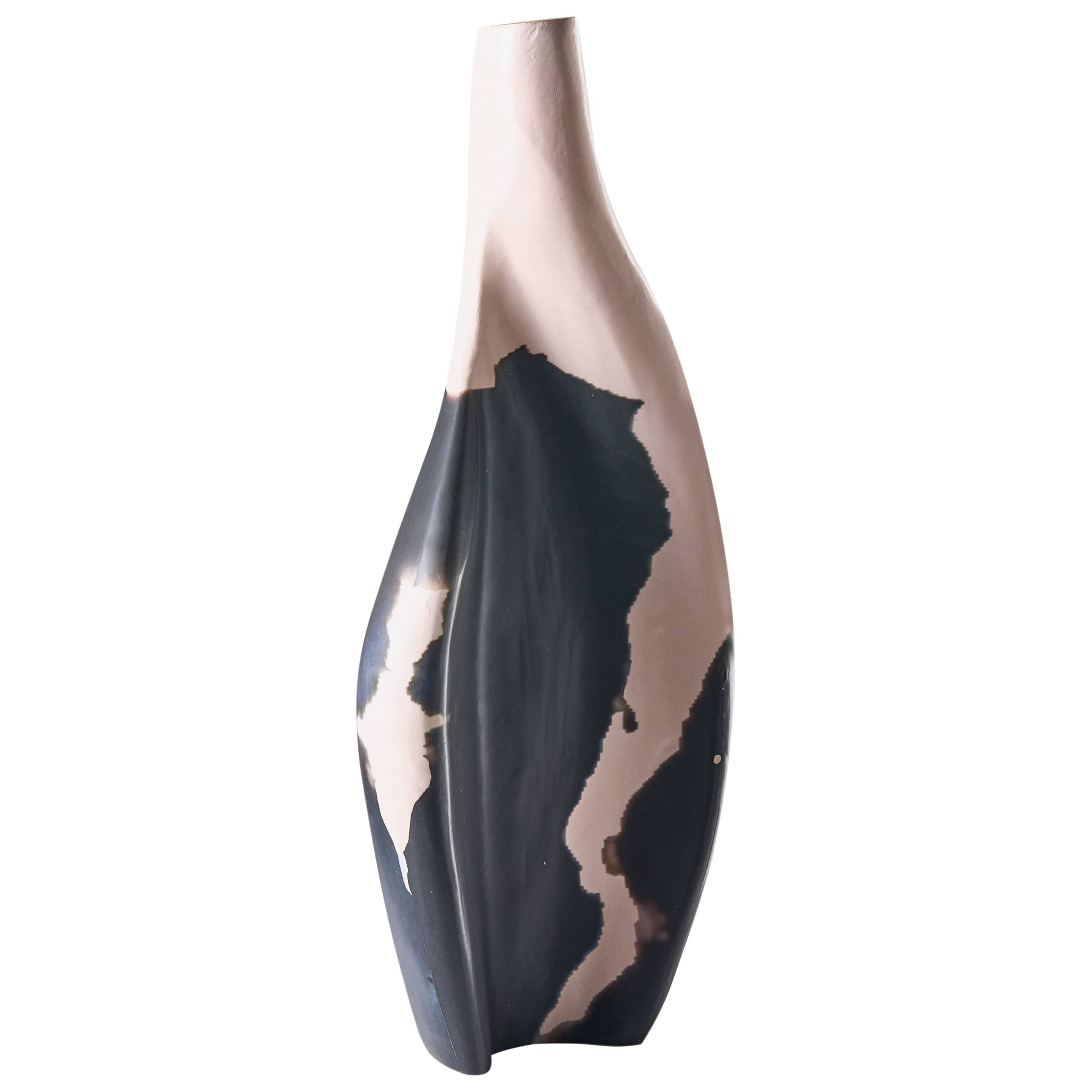 Beliani - Vase décoratif Manguier Noir/beige LAGOS - 10x8x40- Beliani - Image 2