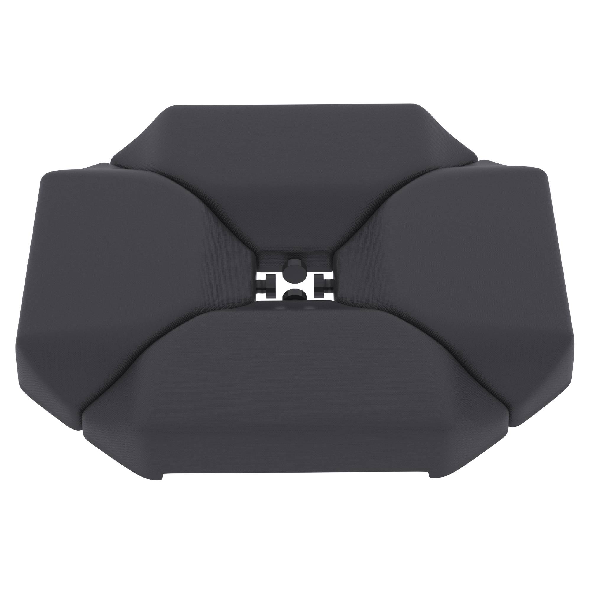 Base parasol 4 pieces pour cantilever, support HDPE remplissable eau 77 kg ou sable 100 kg - Image 2
