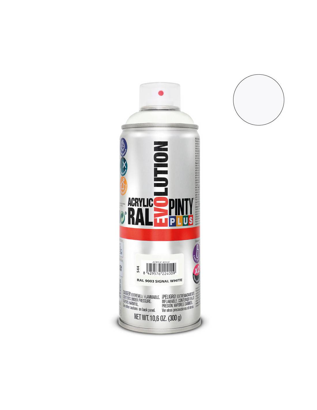 Peinture En Aérosol Pintyplus Evolution 520cc Ral 9003 Blanc De Sécurité - Image 1