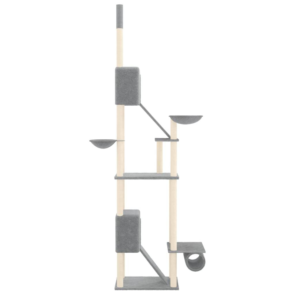 Vidaxl - Arbre à chat du sol au plafond Gris clair 277-303 cm vidaXL 171613 - Imagen 5