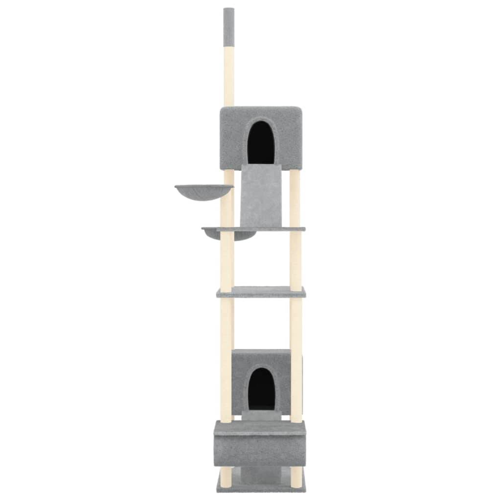 Vidaxl - Arbre à chat du sol au plafond Gris clair 277-303 cm vidaXL 171613 - Imagen 9