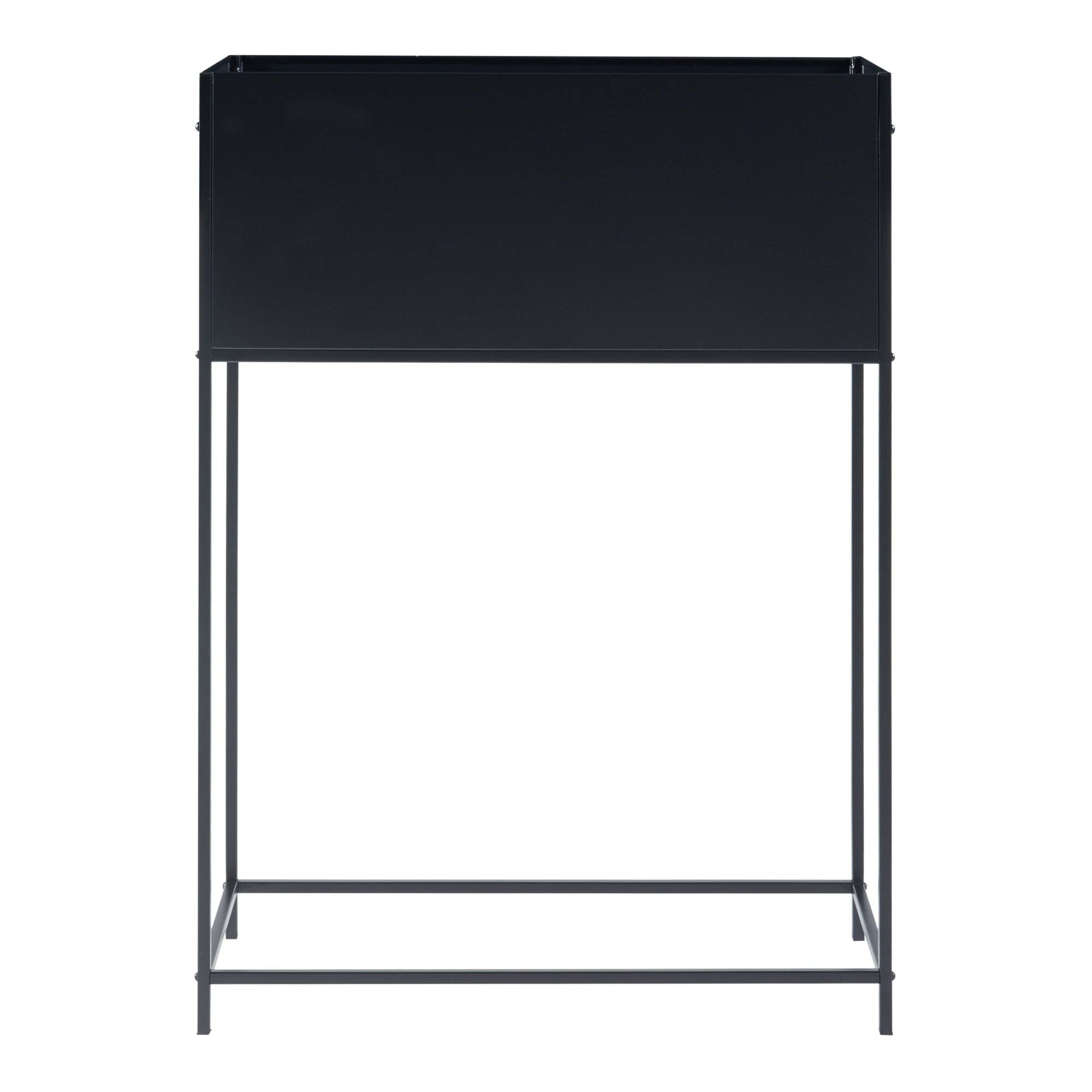 Support de plantes avec bac intégré métal 100 x 70 x 30 cm noir - Image 3