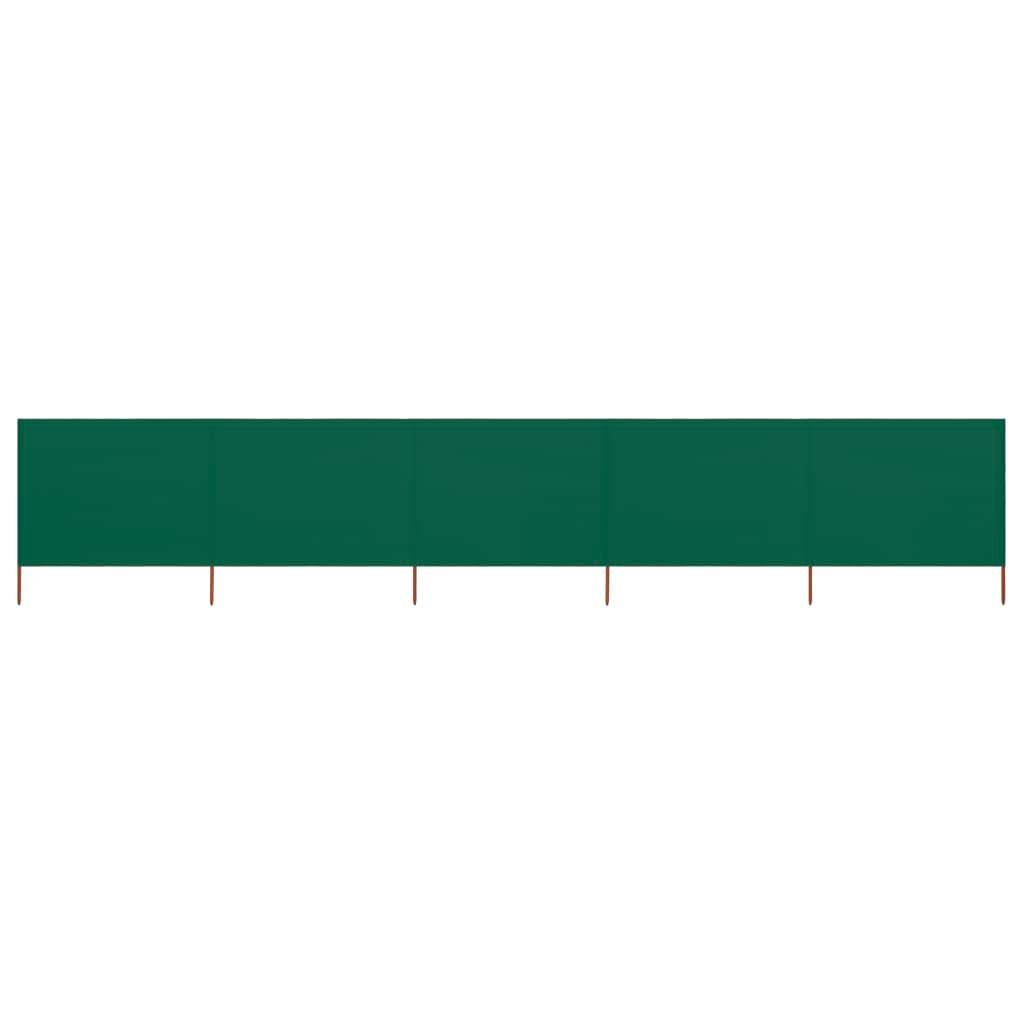 Helloshop26 - Brises-vue paravent 5 panneaux tissu 600 x 160 cm vert - Imagen 1