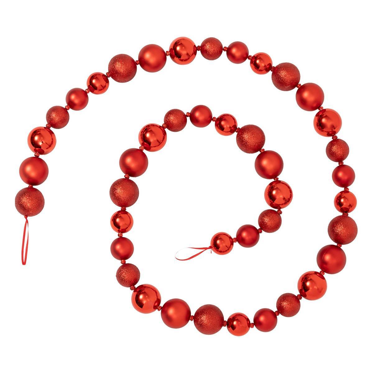 Atmosphera - Guirlande boules 2m rouge - Atmosphera Créateur d'intérieur - Image 1