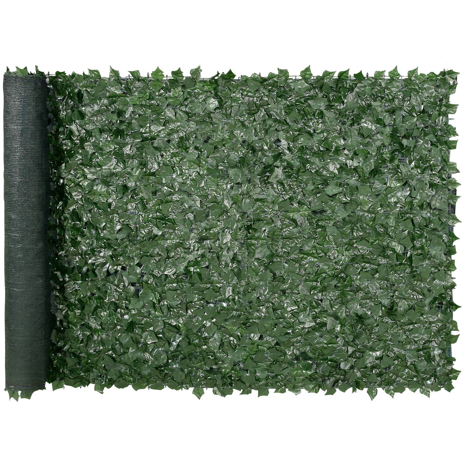 VEVOR Haie artificielle 150x300 cm, brise-vue lierre. Tissu maille renforcé, pour jardin, balcon.