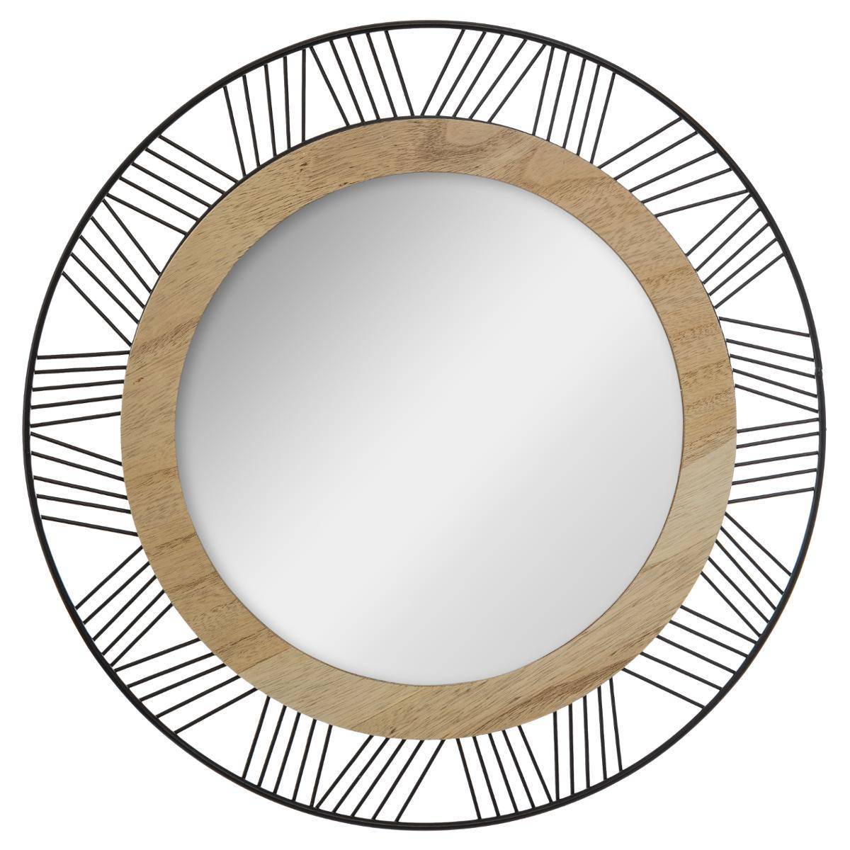 Atmosphera - Miroir "Joe" métal noir D45cm - Atmosphera Créateur d'intérieur - Image 1