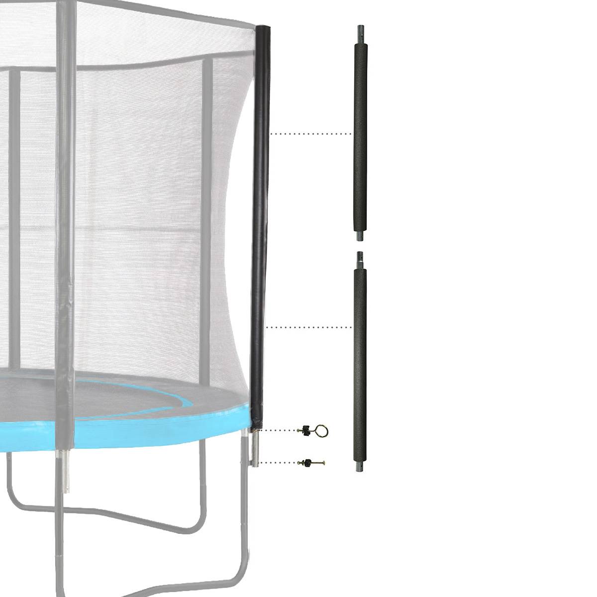 Kangui - Poteau de filet trampoline Ø32 mm Punchi - Hauteur filet 180 cm Kangui - Imagen 8