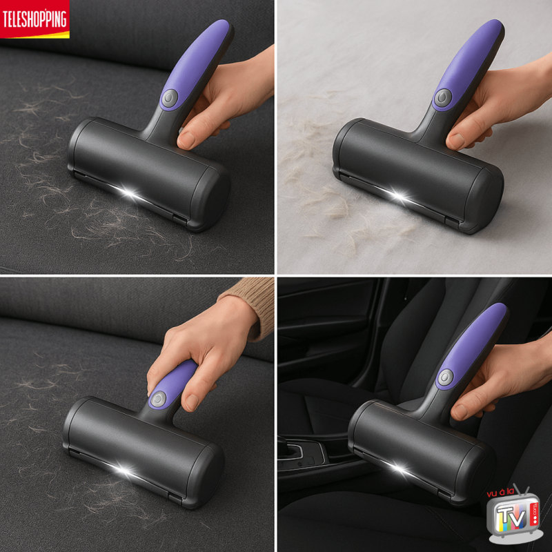 Brosse anti poils de chat/chien pour vêtement, arbre a chat, tapis de voiture et canape lit | Ramasse Poils Animaux- VENTEO - Image 7
