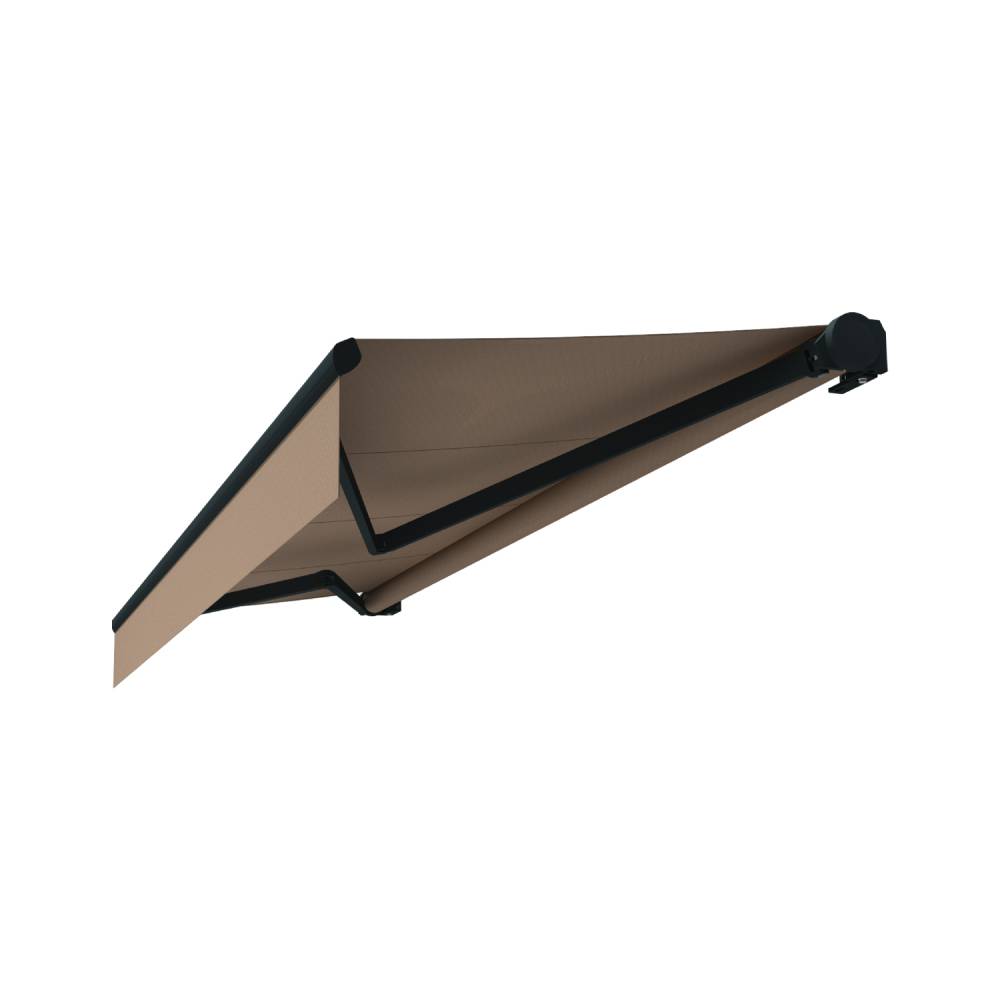 Intersun - Store banne loggia DIONEA 4,00x3,00 M (Motorisé Secours à Télécommande - Gris Anthracite - Taupe) - INTERSUN - Imagen 1