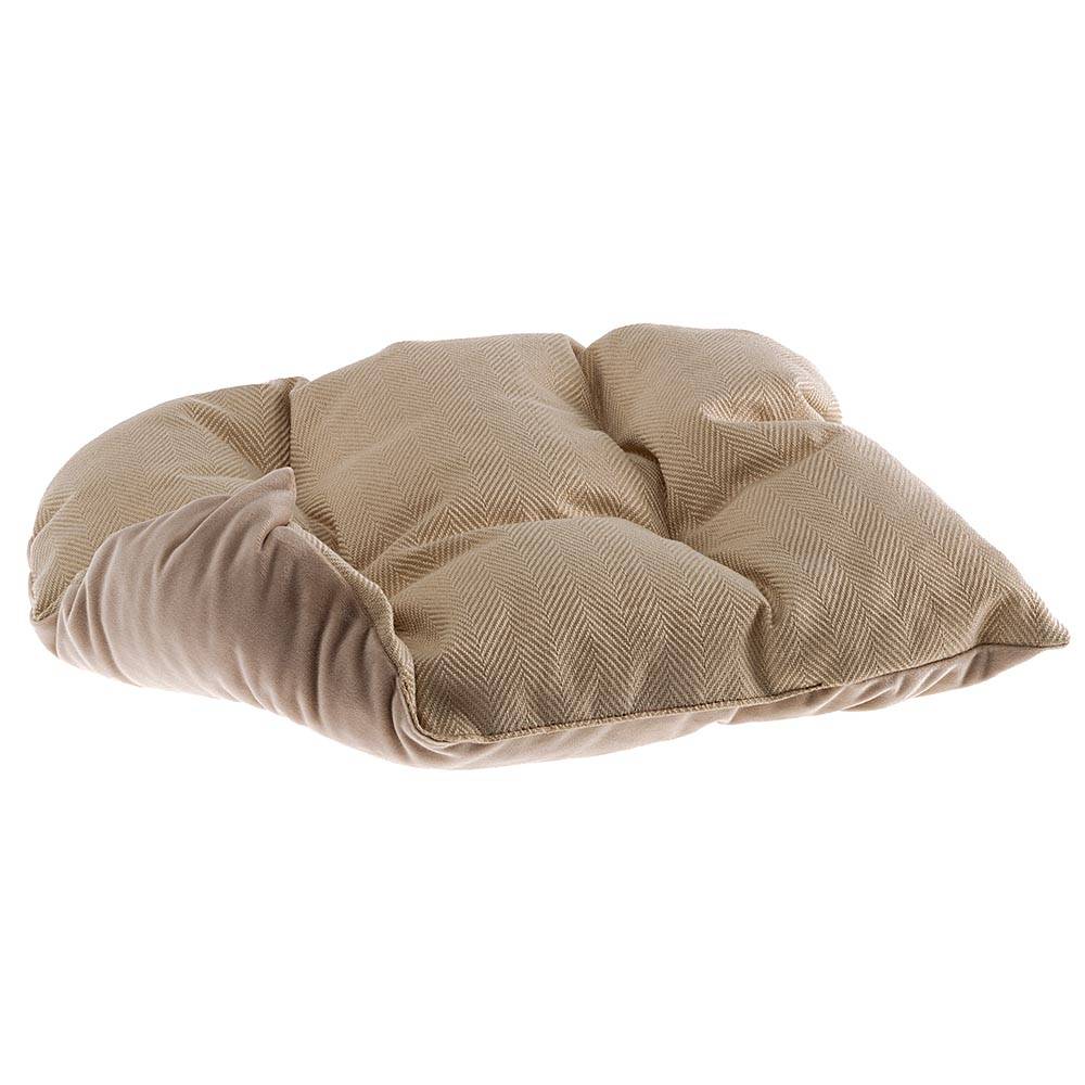 Ferplast - Couchage Rembourré Lit pour Chiens HARRIS 80, Lavable, avec Coussin, Tweed et Velours, Beige - Imagen 4