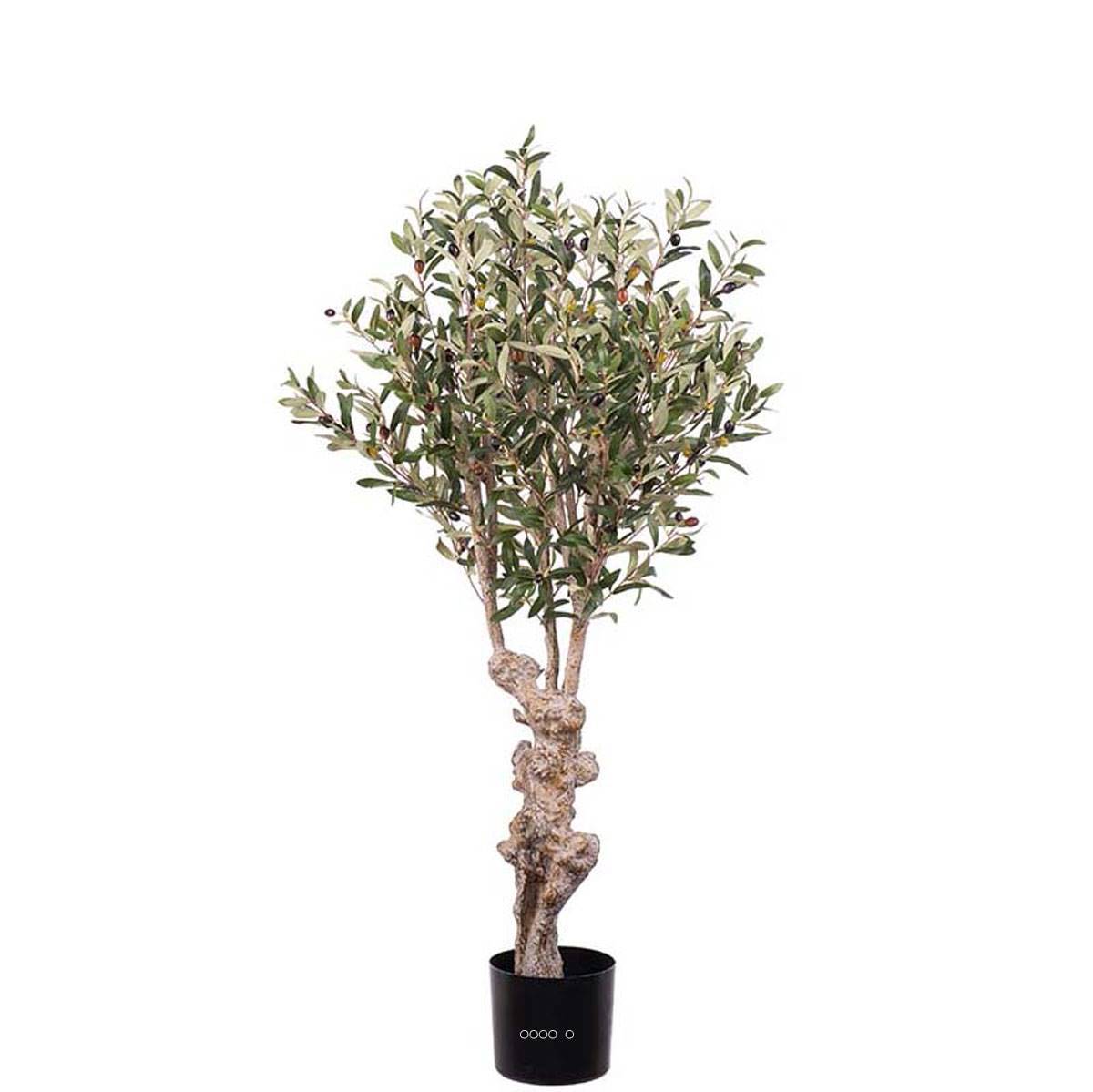 Artificielles - Superbe olivier artificiel tronc noueux H 120 cm en pot avec olives
