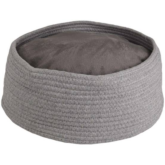 Panier + coussin rond Hebe. ø 33 x 15 cm. couleur gris. pour chat. - Image 1