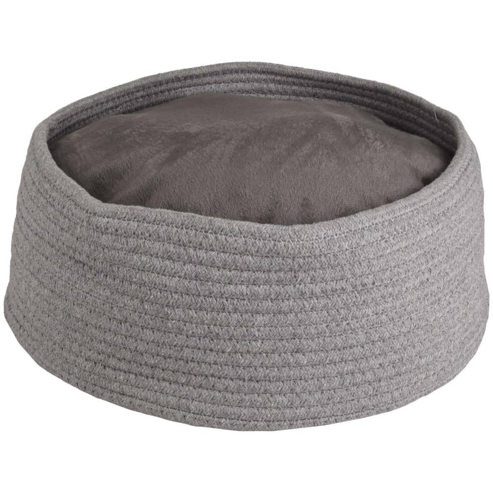 Panier + coussin rond Hebe. ø 33 x 15 cm. couleur gris. pour chat. - Imagen 1