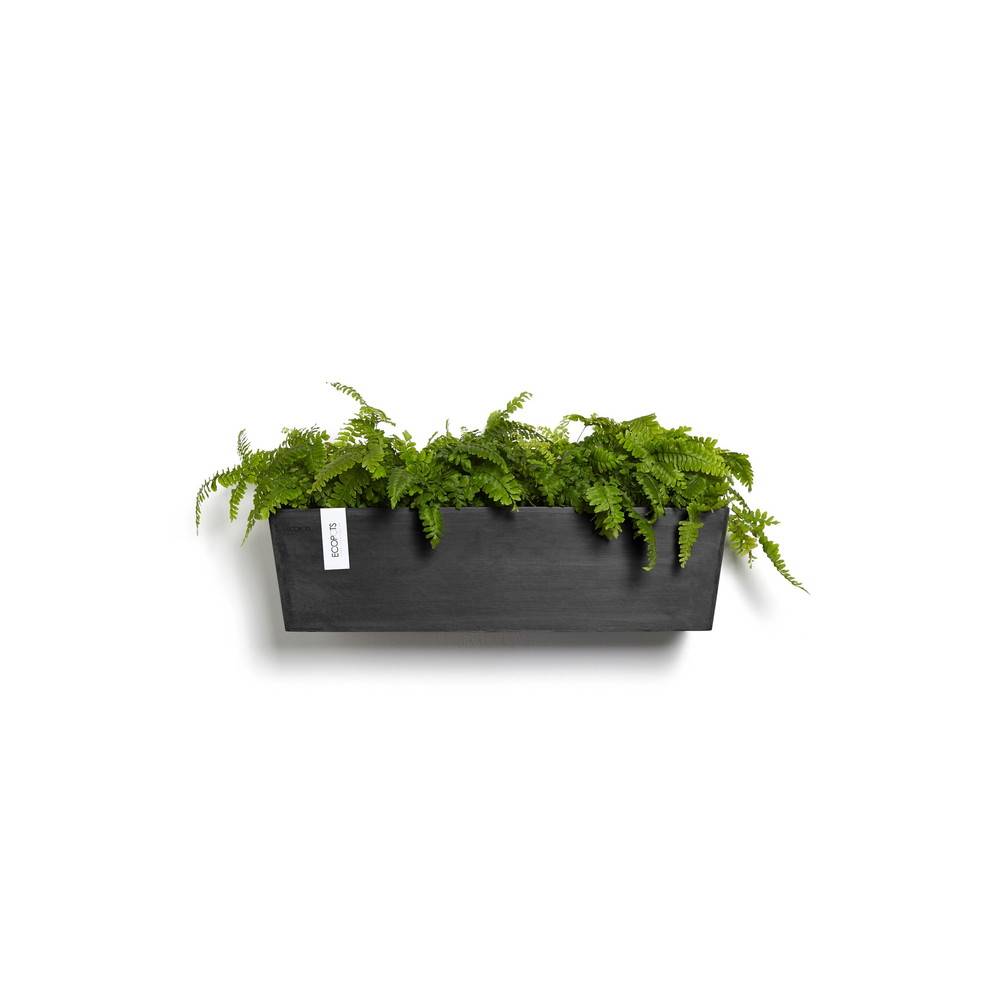 Ecopots - Pot suspension mural Manhattan Wall L Gris Foncé - 55 x 17,2 x H. 15 cm - 9,2 L ECOPOTS - Imagen 2