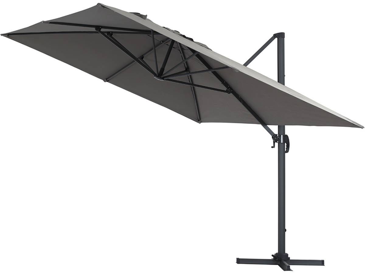 Habitat Et Jardin - Parasol Jardin Déporté Alu "sun 4" - Rectangle - 3 X 4 M + Housse De Protection - Gris -habitat Et Jardin - Imagen 2