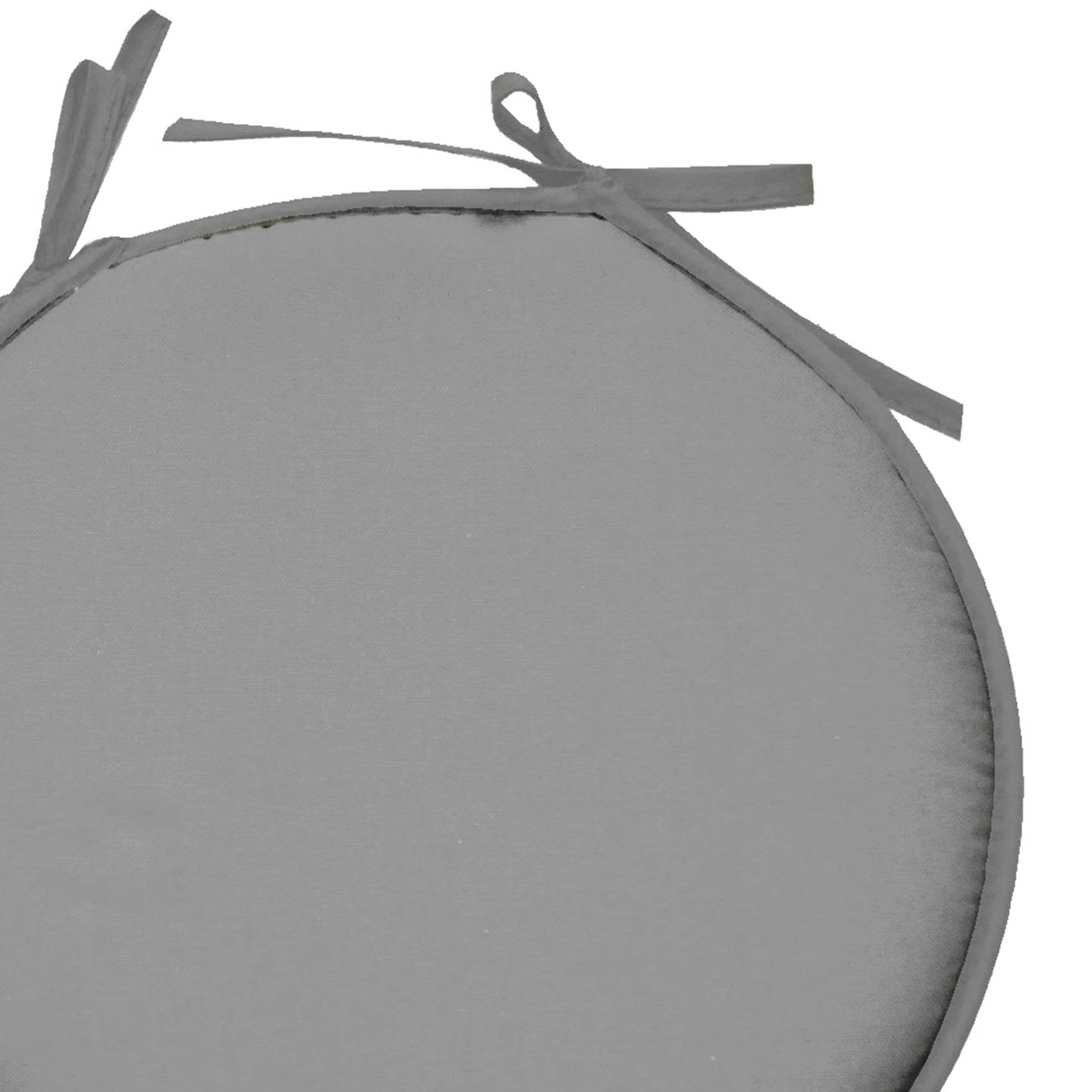Lovely Casa - Galette de chaise ronde unie aux multiples couleurs - LOVELY CASA - Polyester - Gris souris - Image 2