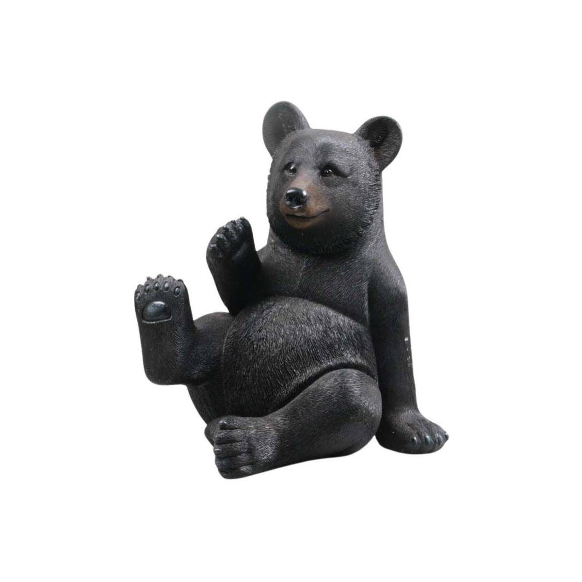 Farmwood Animals - Ours noir en résine 40 cm Assis - Imagen 1
