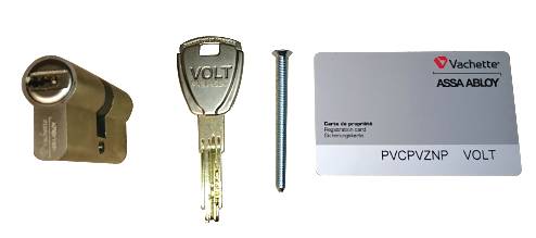 Cylindre Volt 7101 VACHETTE avec carte de propriété + 3 clés - 30x40mm - double entrée - 22122000