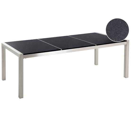Table de repas Granit Noir GROSSETO - Beliani - Image 1