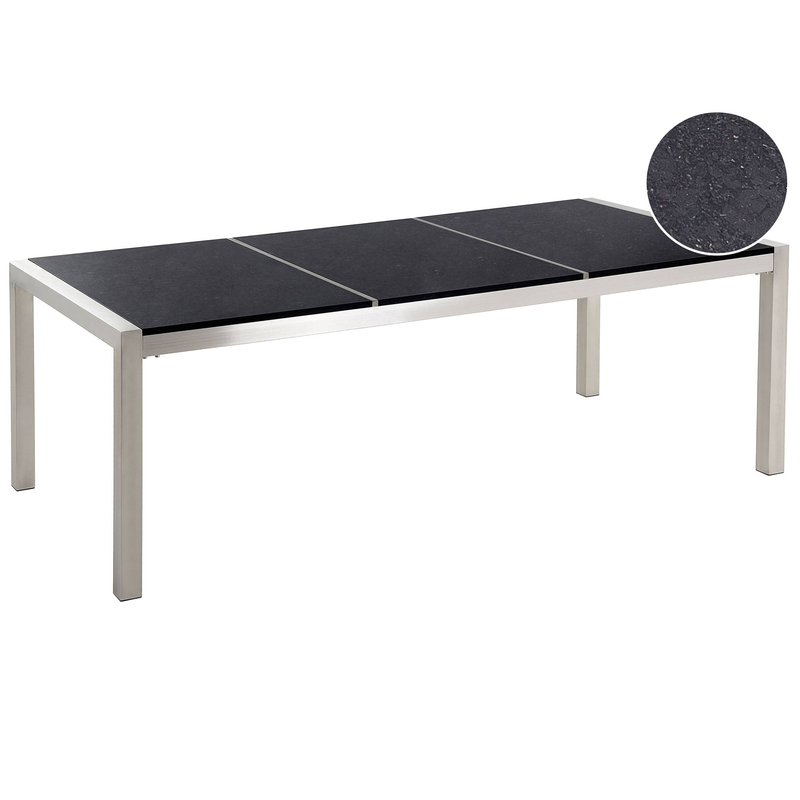 Table de repas Granit Noir GROSSETO - Beliani - Image 1