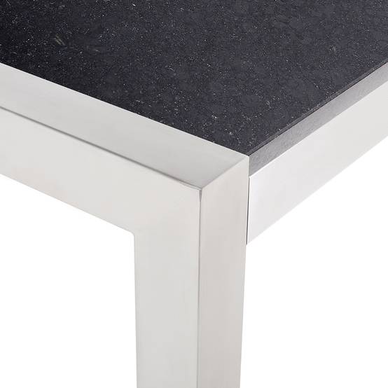 Table de repas Granit Noir GROSSETO - Beliani - Image 3