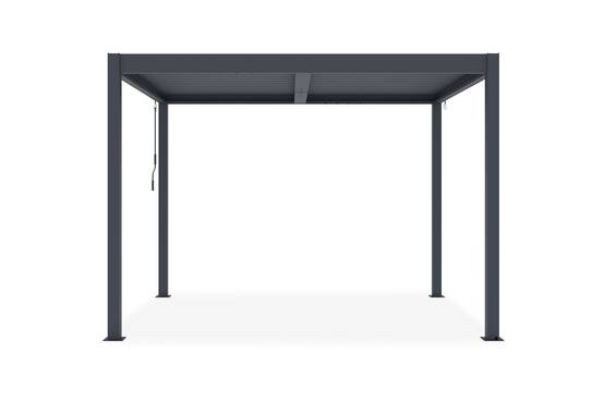 Cazeboo Pergola bioclimatique autoportée PIANA 3x2,5 m aluminium gris - lames orientables - Image 4