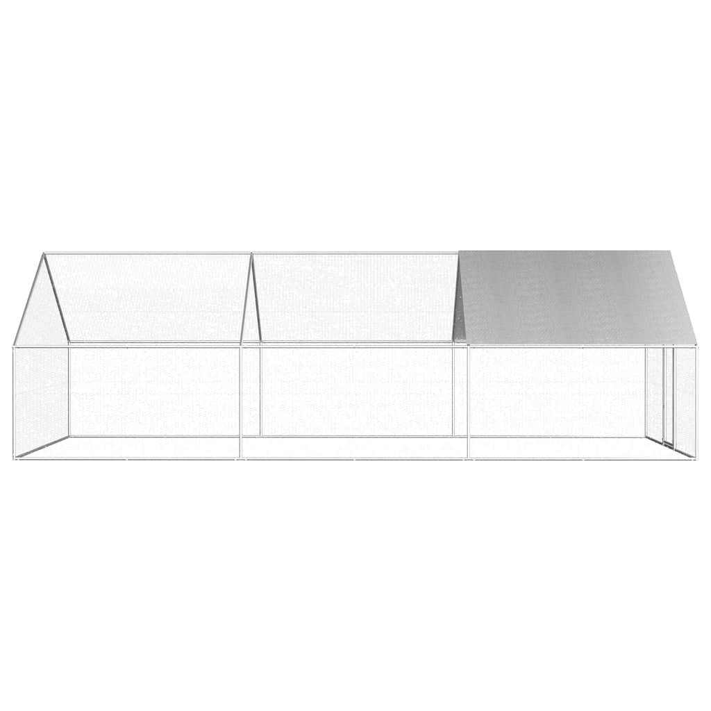 Très grand enclos poulailler extérieur 6x2.75m acier galvanisé avec bâche – ComfortXL Outdoor Living - Image 3