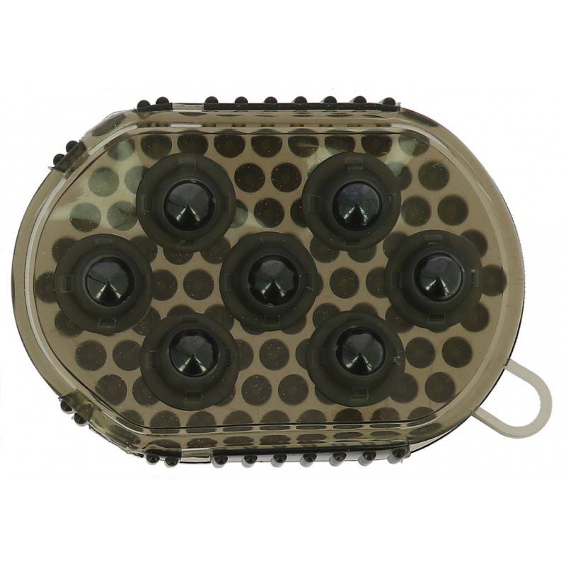 Gant double face étrille et massage noir - Imagen 1