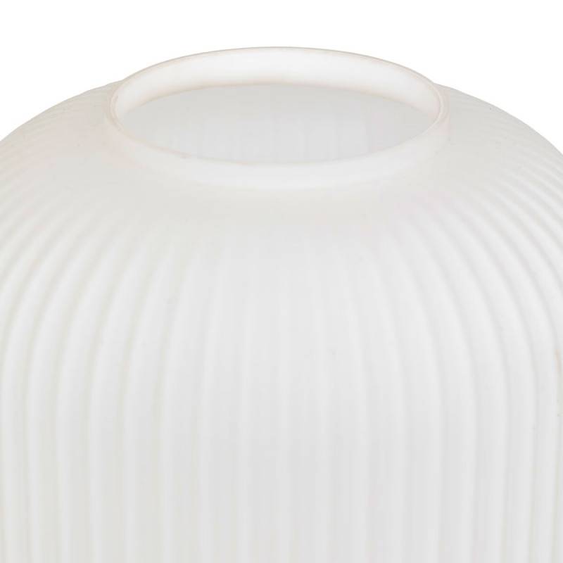 Lampe à poser Travis 25 cm verre blanc et bois Atmosphera - Image 5