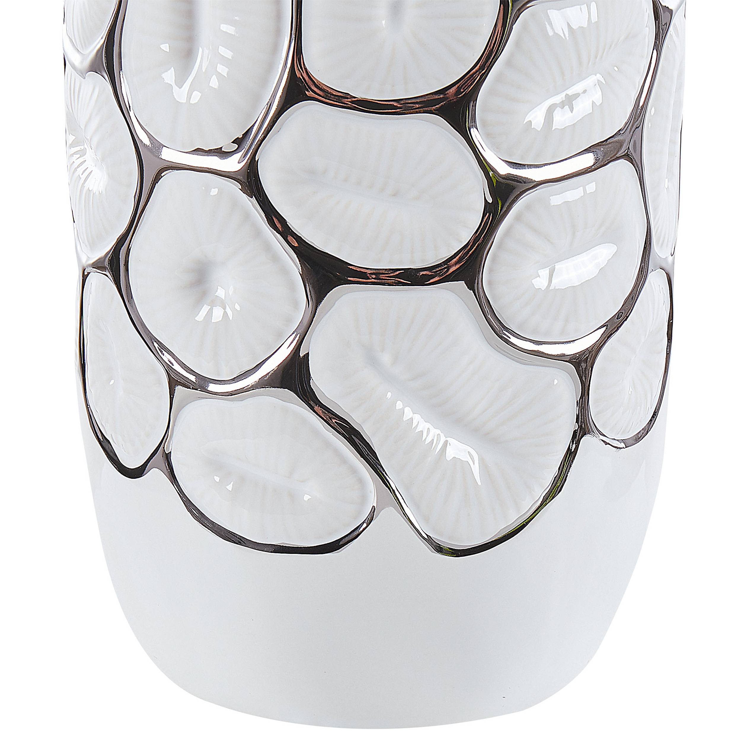 Beliani - Vase décoratif Grès Blanc CENABUM - 13x13x28- Beliani - Image 5