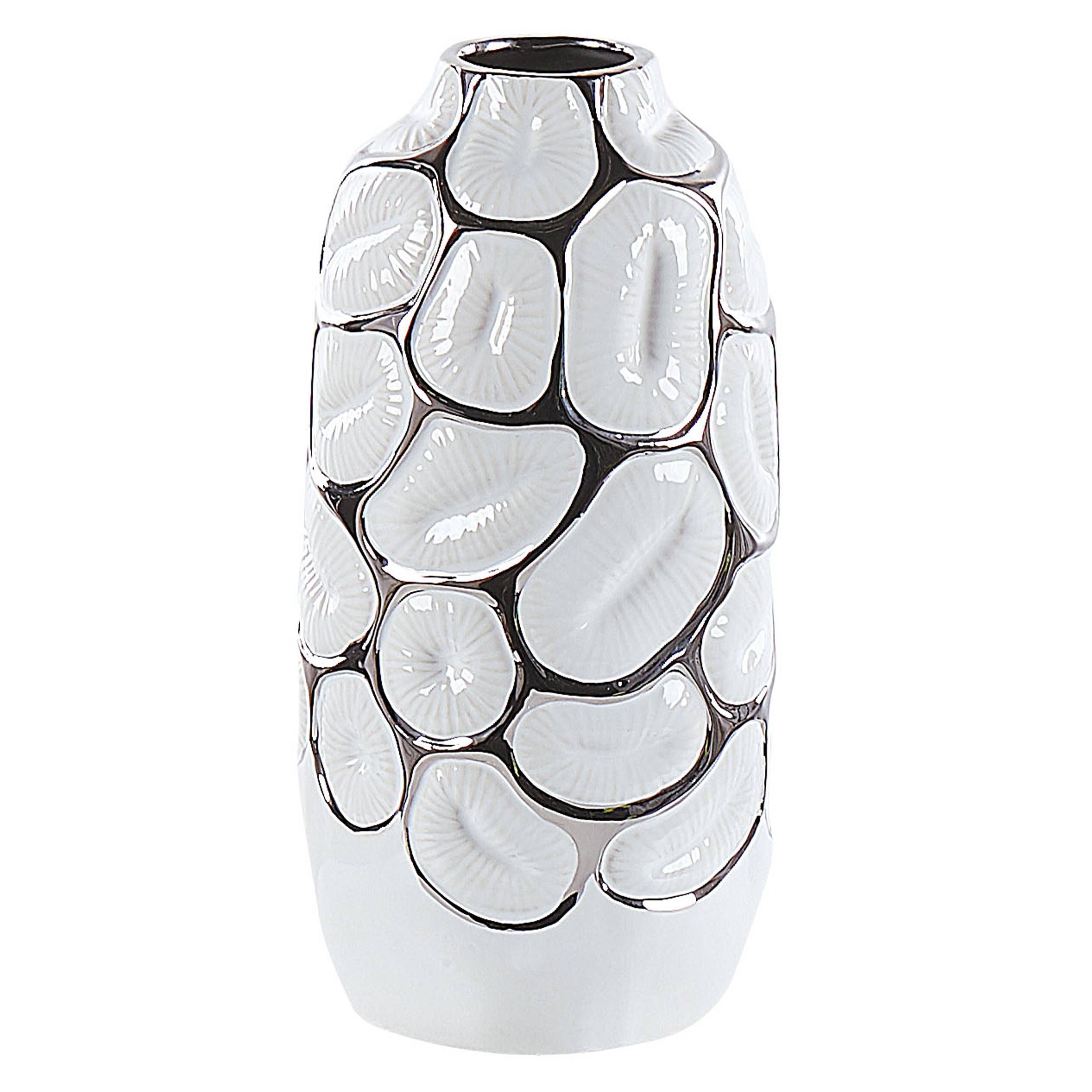 Beliani - Vase décoratif Grès Blanc CENABUM - 13x13x28- Beliani - Image 2