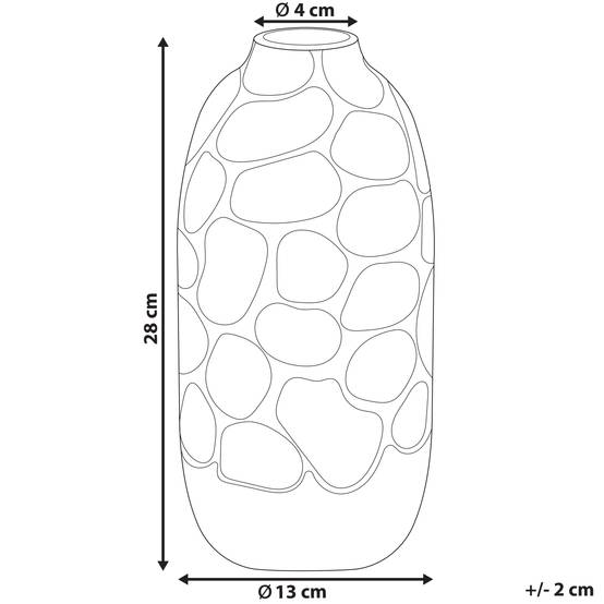 Beliani - Vase décoratif Grès Blanc CENABUM - 13x13x28- Beliani - Image 3