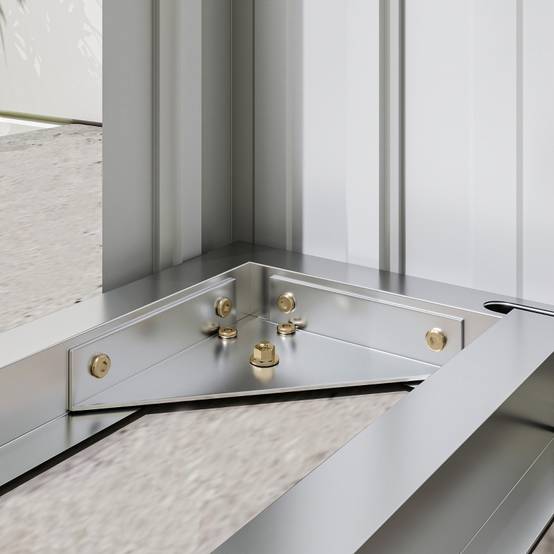 Abri-bûches Acier Extérieur Jardin Stockage bois de chauffage 213x66x150cm Gris Foncé - ComfortXL Outdoor Living - Image 7