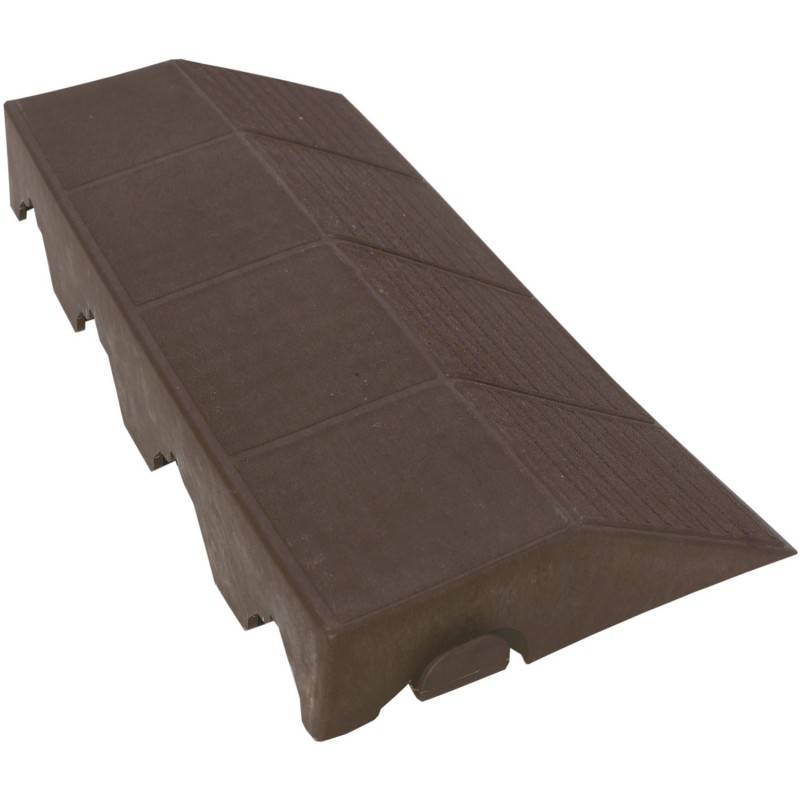 Bordure clipsable pour dalles ajourées - 40 x 19 cm - Marron  - ArtPlast - Imagen 1