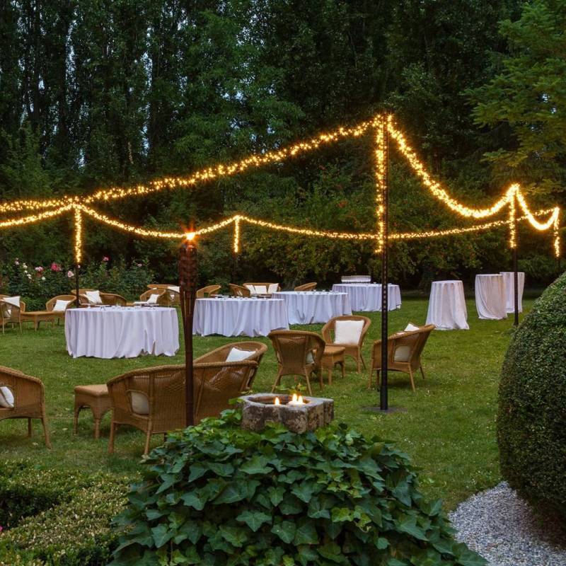 Lotti - Guirlande Boa 6cm 20M 1000 Led ambré lumière fixe câble vert 30V Lotti - Imagen 6