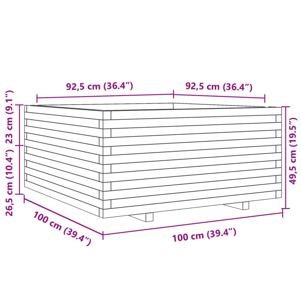 Maison Chic - Jardinière, Bac à fleurs, Pot de fleurs 100x100x49,5 cm bois massif de douglas - Imagen 9
