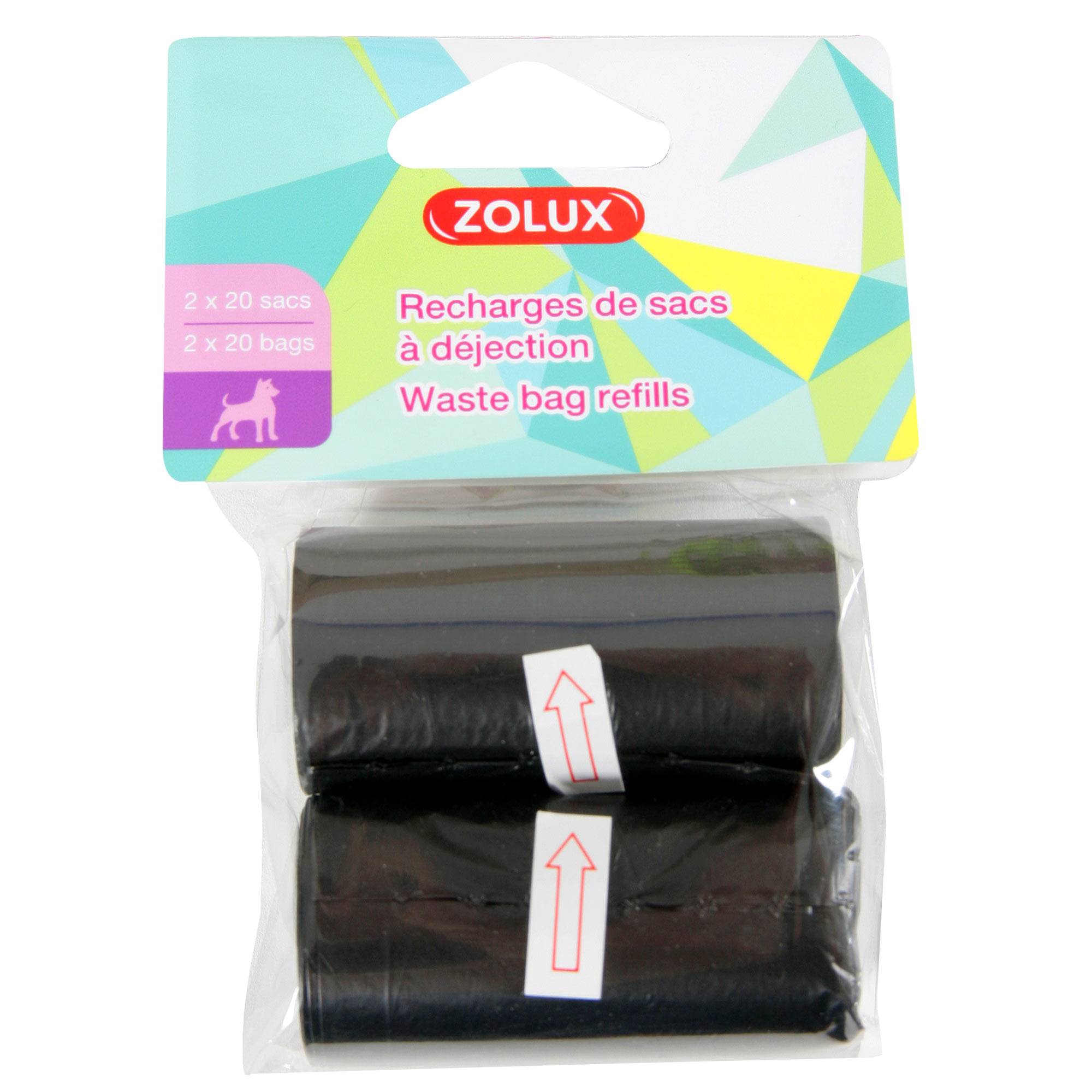 Lot de 2 rouleaux de 20 sacs à déjection - ZOLUX