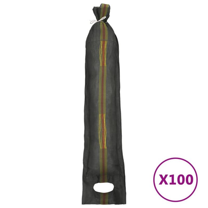 Vidaxl - Sacs De Sable 100 Pcs Vert Foncé 103x25 Cm Pehd - Image 2