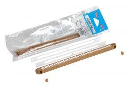 Kit simple entrée d'air réglable 22m³ + Cache vis + Vis NICOLL - Bois clair - 1KVR122C