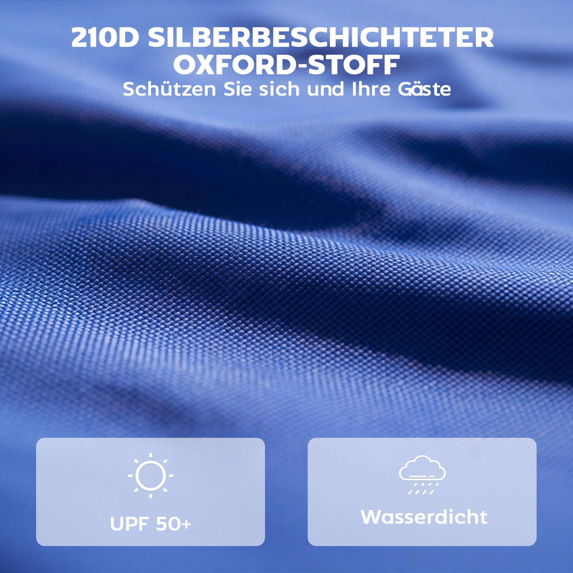 Lot 3 parois fermeture éclair pour pavillon 3x3 m bleu foncé - Image 7