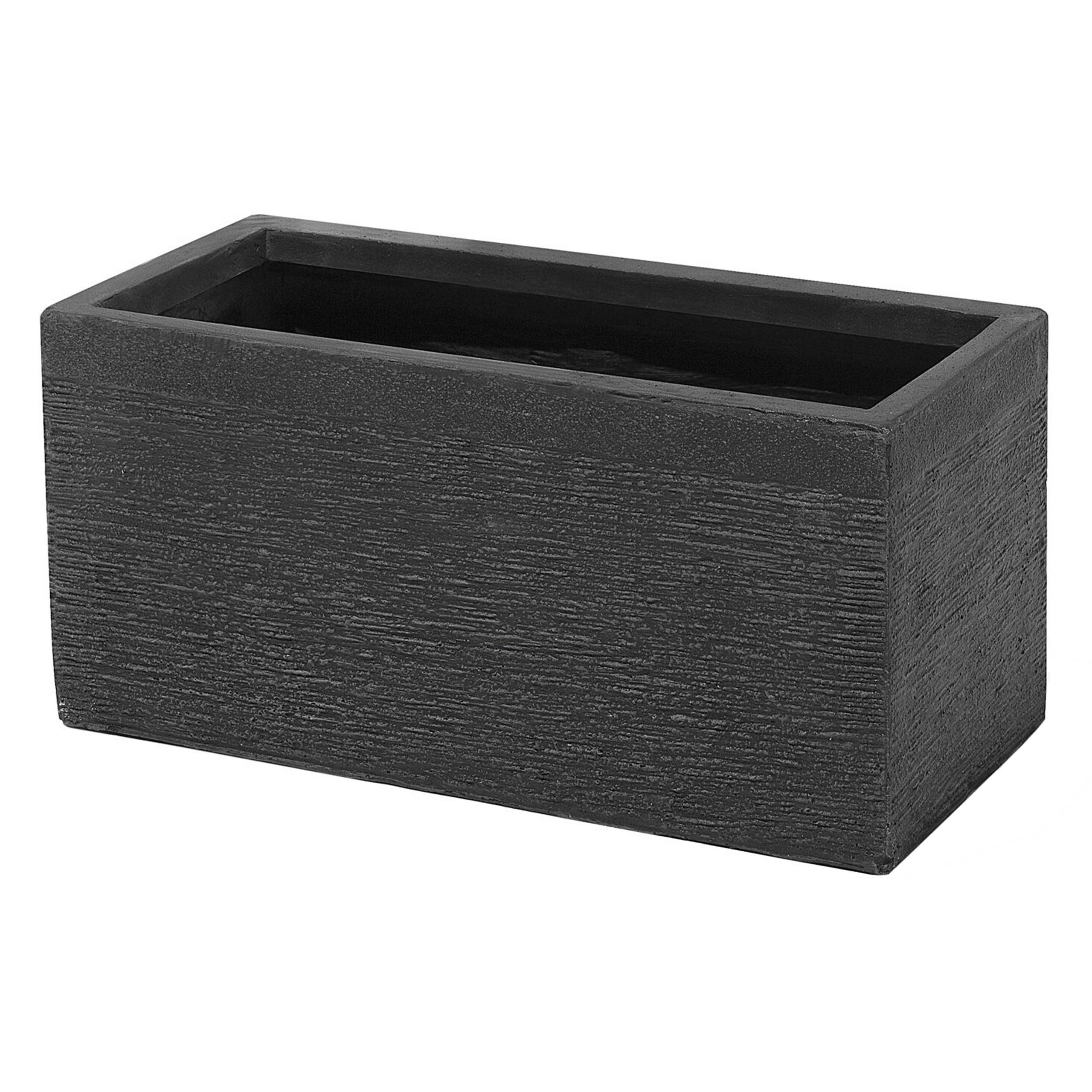 Beliani - Cache-pot d'extérieur Fibre d'argile Noir MYRA - Beliani - Imagen 4