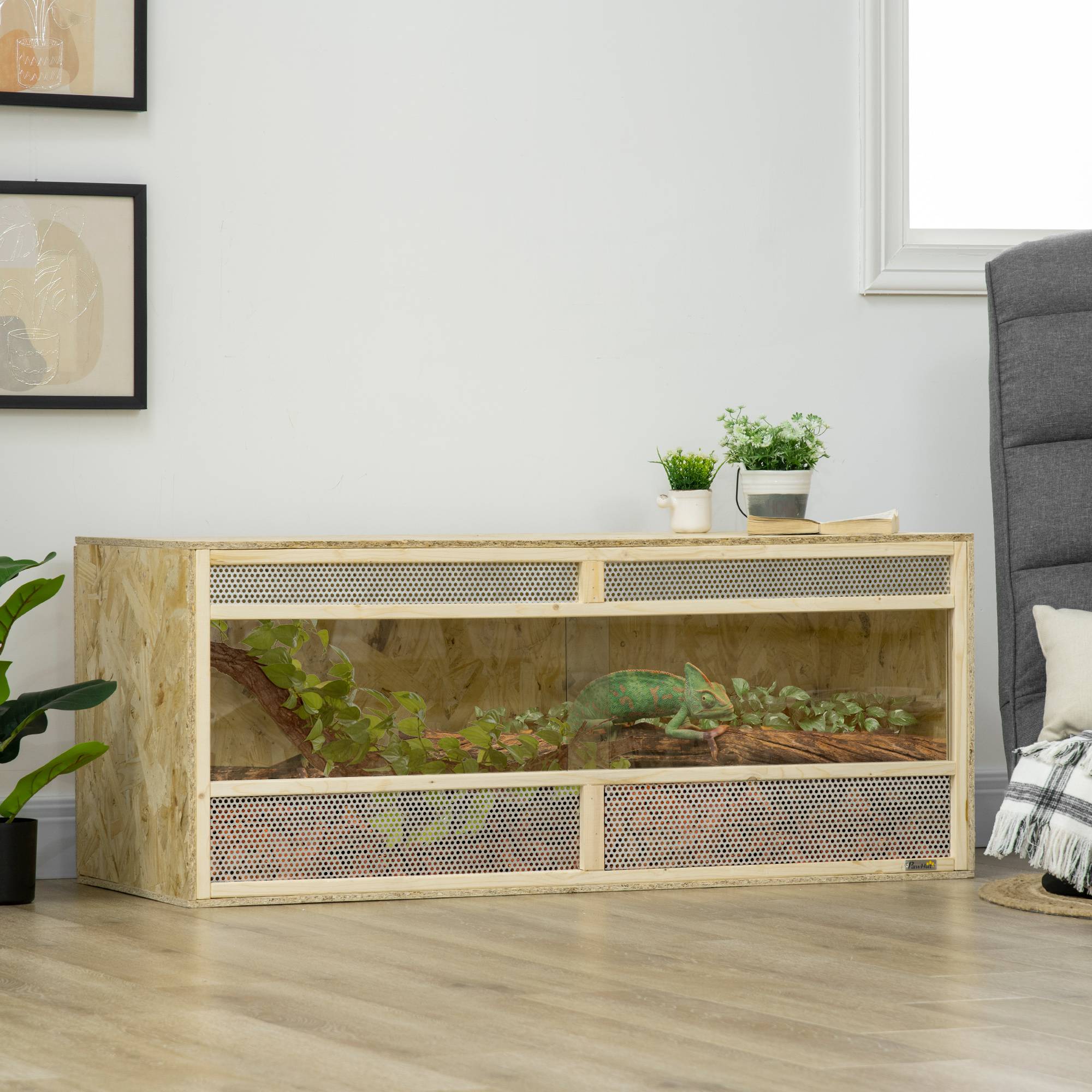 Terrarium bois OSB naturel 120 x 50 x 50 cm - PANGIVO - Image 3