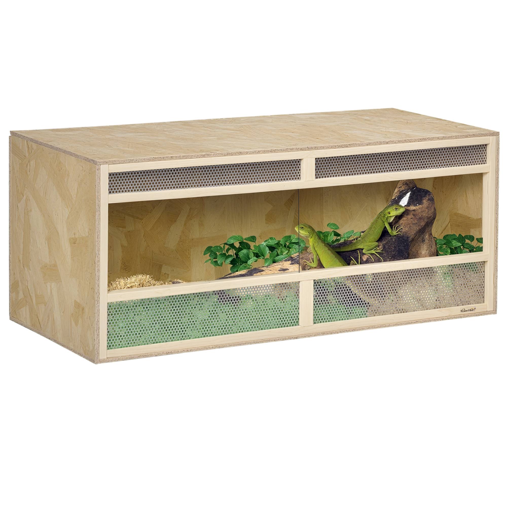 Terrarium bois OSB naturel 120 x 50 x 50 cm - PANGIVO - Image 1
