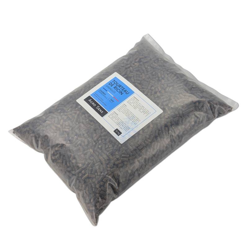 Engrais 100 % tourteau de ricin granulés - Agro Sens - Sac 12 kg - Image 1