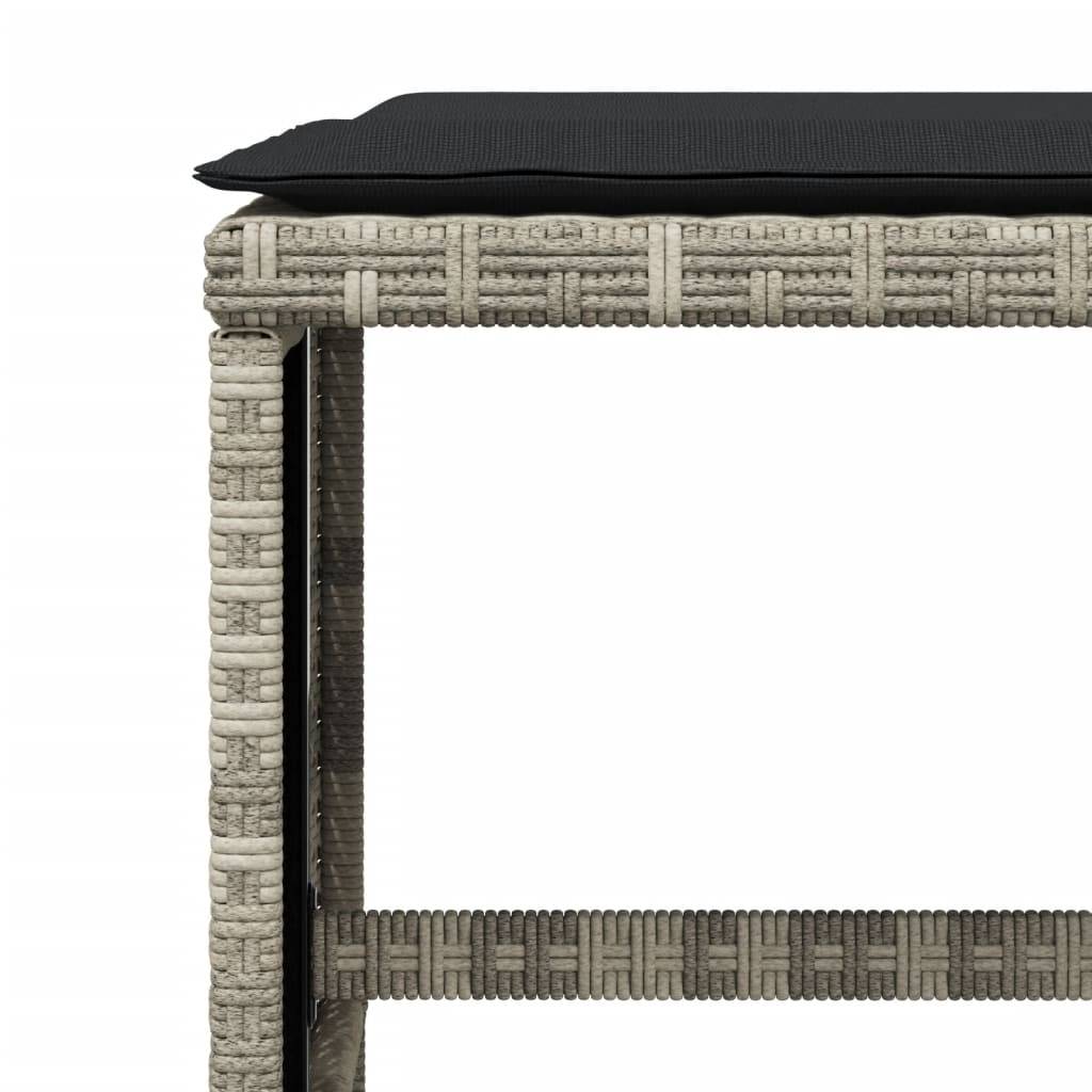 ComfortXL - Salon de Jardin Encastrable 8 Places Gris, Table Carrée, 4 Chaises et 4 Poufs de Rangement – ComfortXL Outdoor Living - Image 10