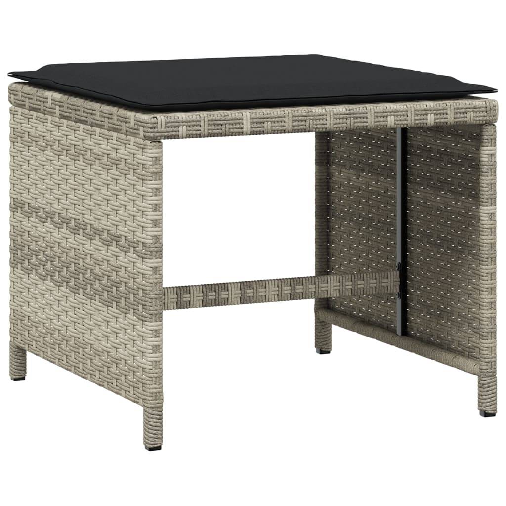 ComfortXL - Salon de Jardin Encastrable 8 Places Gris, Table Carrée, 4 Chaises et 4 Poufs de Rangement – ComfortXL Outdoor Living - Image 6