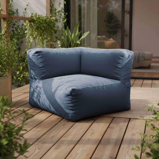 Oviala - Fauteuil d'angle pour canapé modulable bleu pacific Mixi - Oviala - Image 5