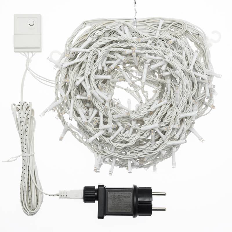Lotti - Guirlande stalactites chute de neige 3,6m H80cm 288 LED blanc chaud câble blanc Lotti - Imagen 3