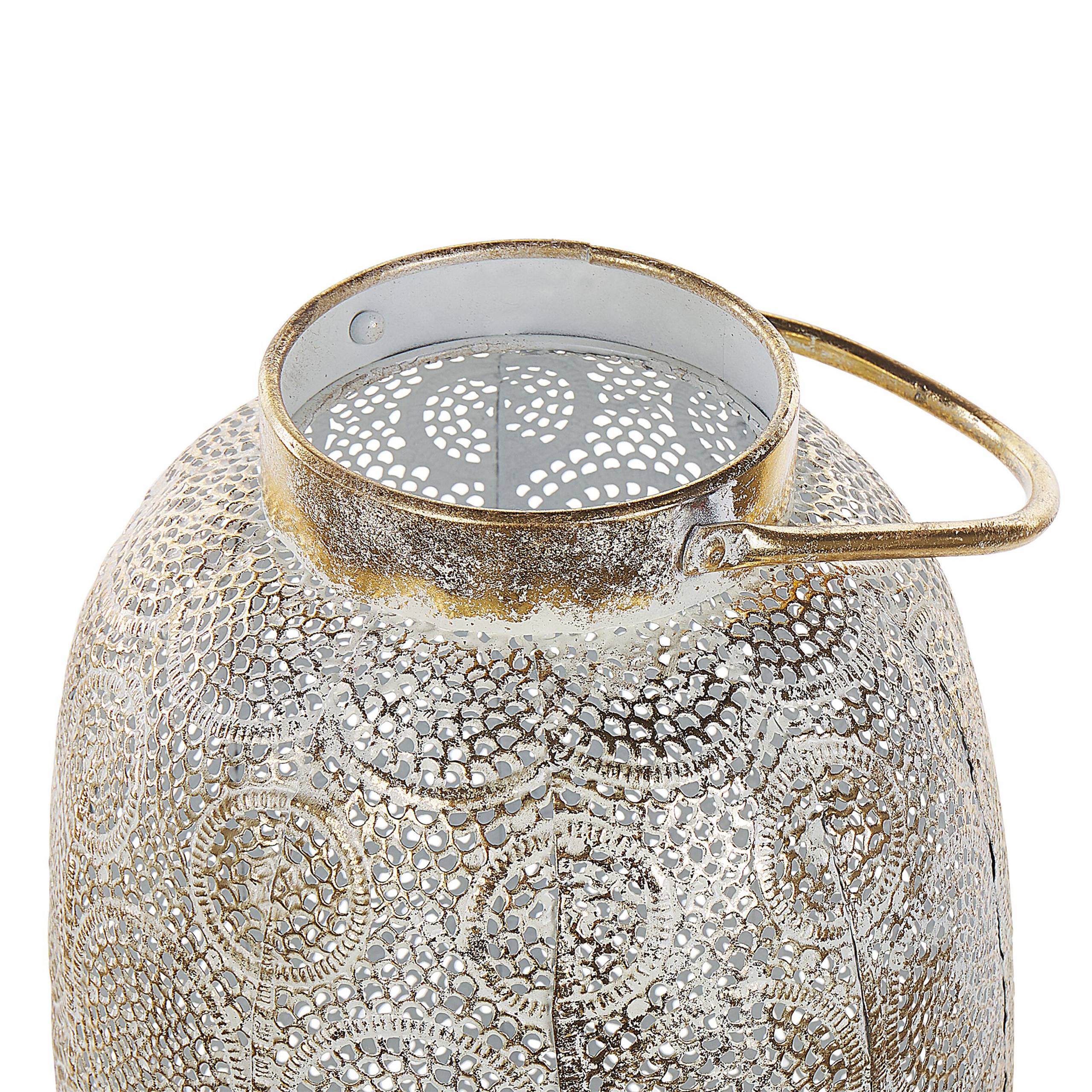 Beliani - Lanterne Métal Doré LANTAU - 25x25x30- Beliani - Image 5