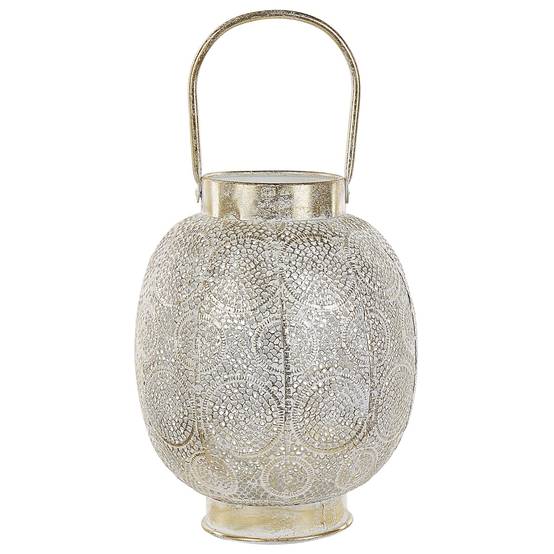 Beliani - Lanterne Métal Doré LANTAU - 25x25x30- Beliani - Image 2